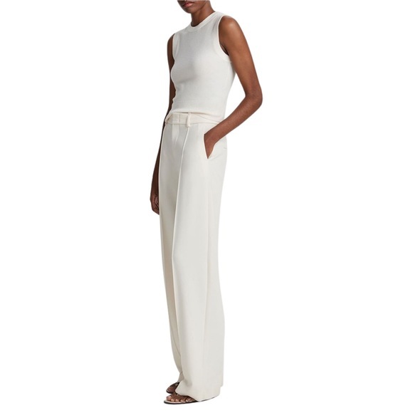 Vince Pintucked Wide Leg Pants – Size 0 | Off White | MSRP $365 - Picture 1 of 5